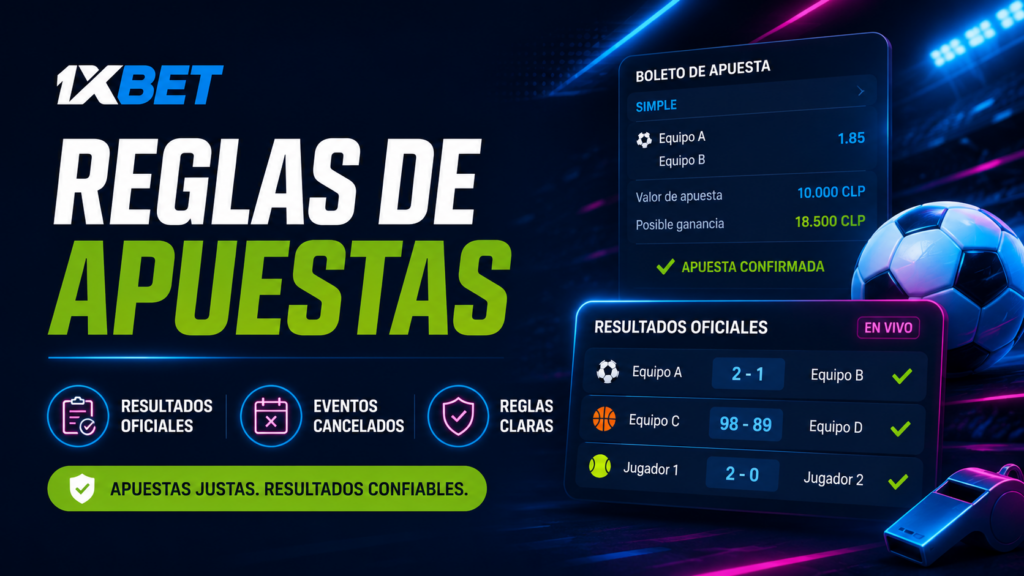Reglas de apuestas y resultados